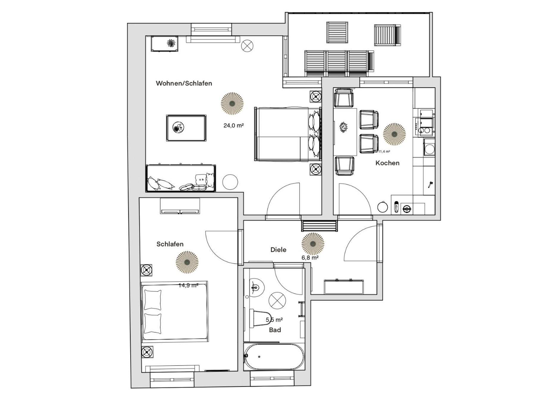 Pineapple Apartments Dresden Zwinger IV - 65 Qm - 1X Free Parking ภายนอก รูปภาพ
